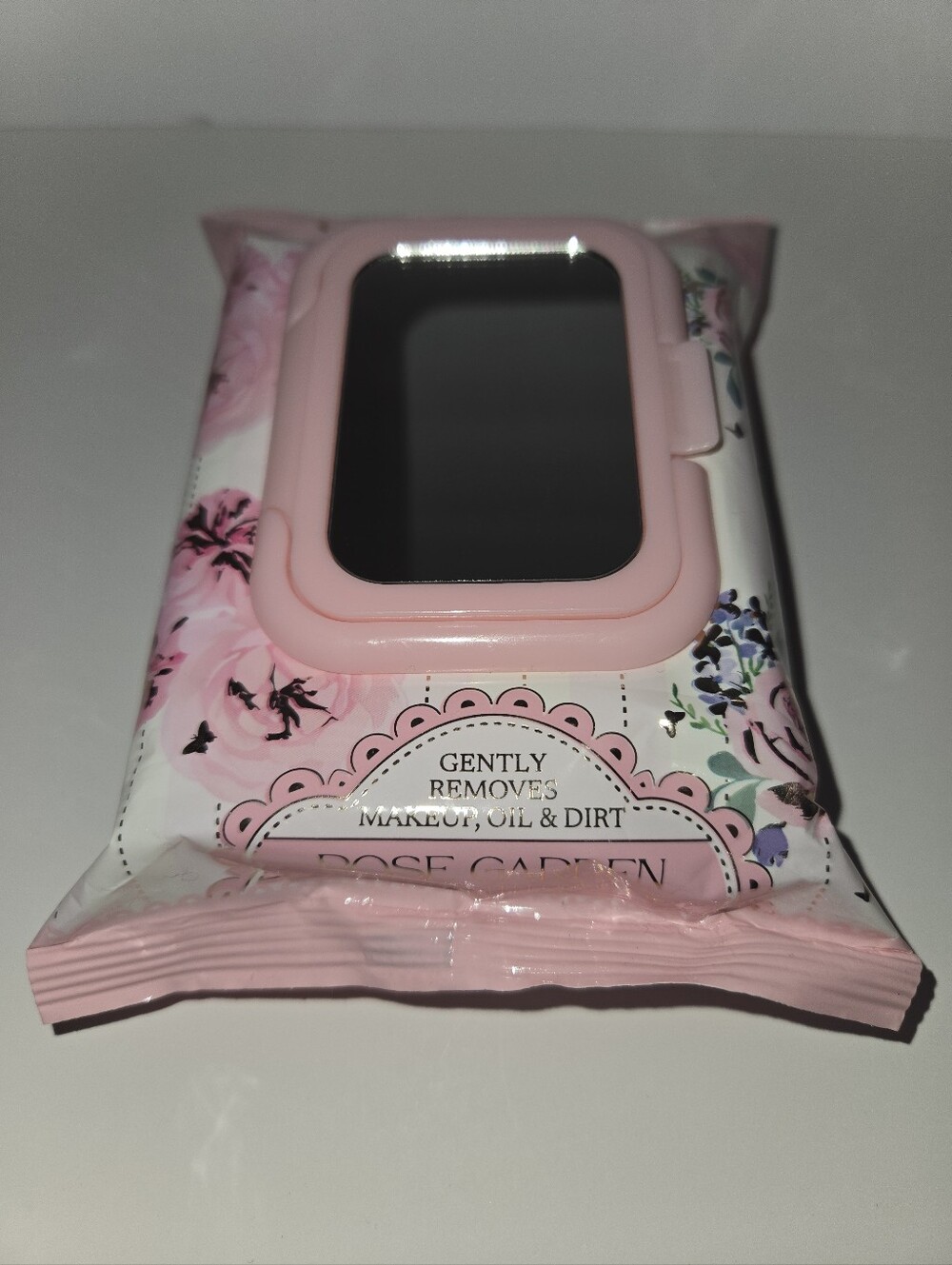 Rose Scented Makeup Remover Wipes - Pink Amberglow With Mirror